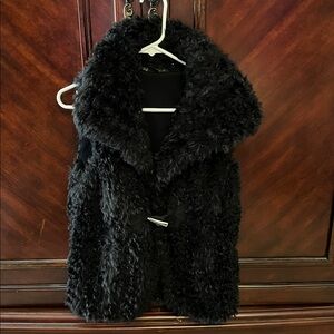 Armani Exchange Dark Faux Fur Vest